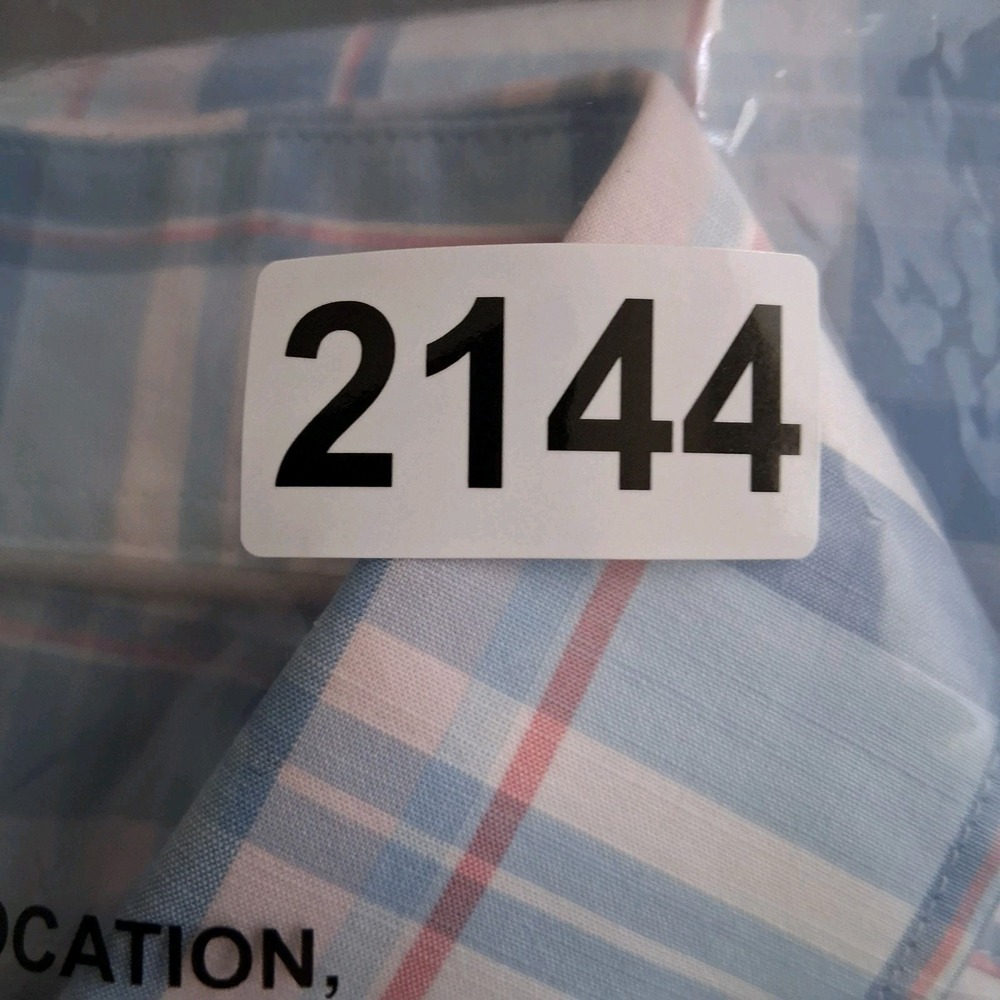 Peter Millar Men's Large Long Sleeve Plaid Stretch Shirt Blue White - Picture 14 of 14